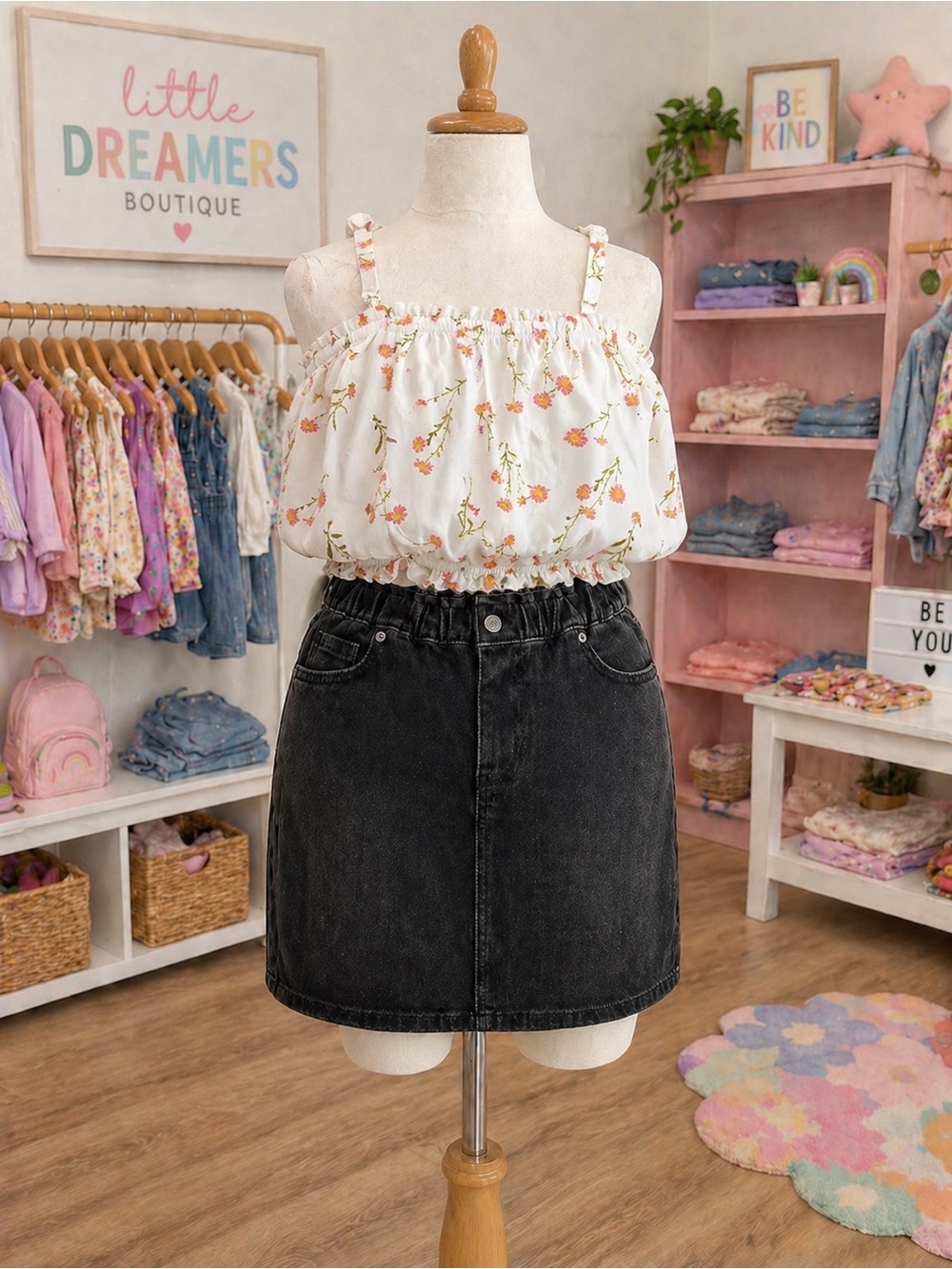Cat & Jack Black Elastic Waist Skirt